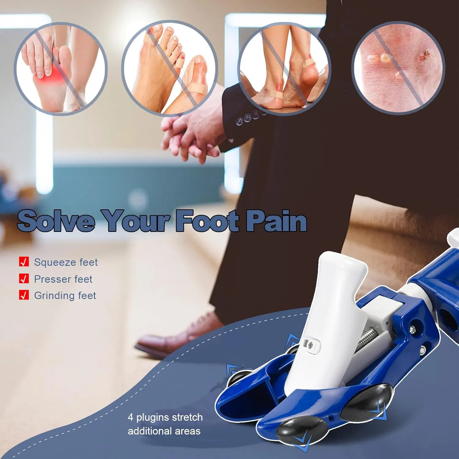 Shoe Stretcher for Men Women, 6-Way Adjustable Length Width & High Shoe Trees for Wide Feet Toe Box Thick Instep