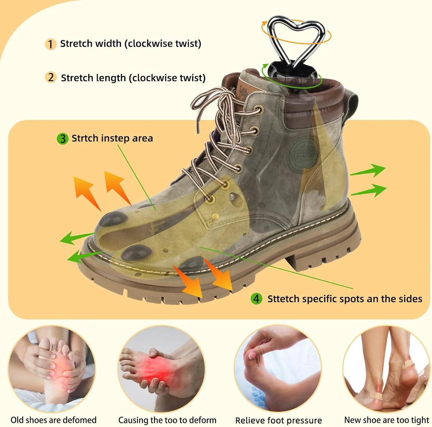 Shoe Stretchers Men Women,Boot Stretcher men women adjustable length and wide feet