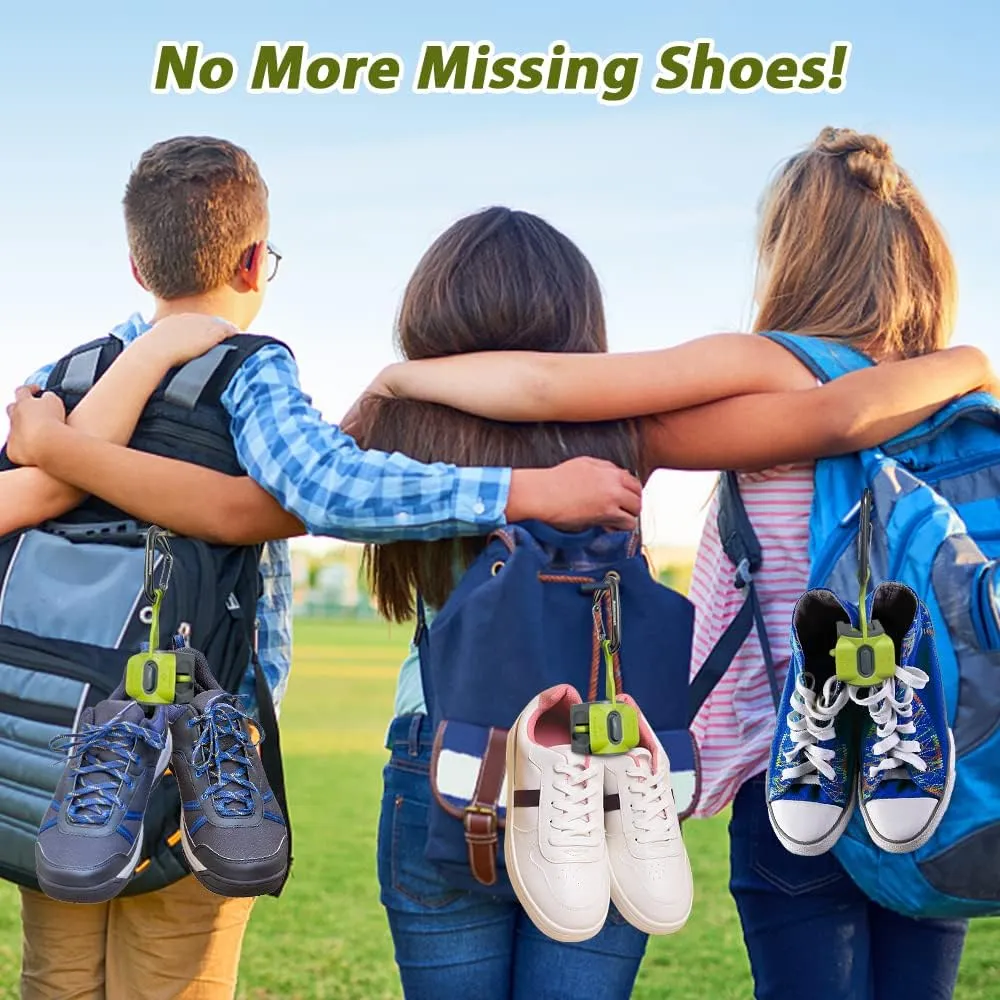 Shoes Clips for Backpack, Home Shoe Storage Space Saver, Plastic Clip, Outdoor Trip, Green