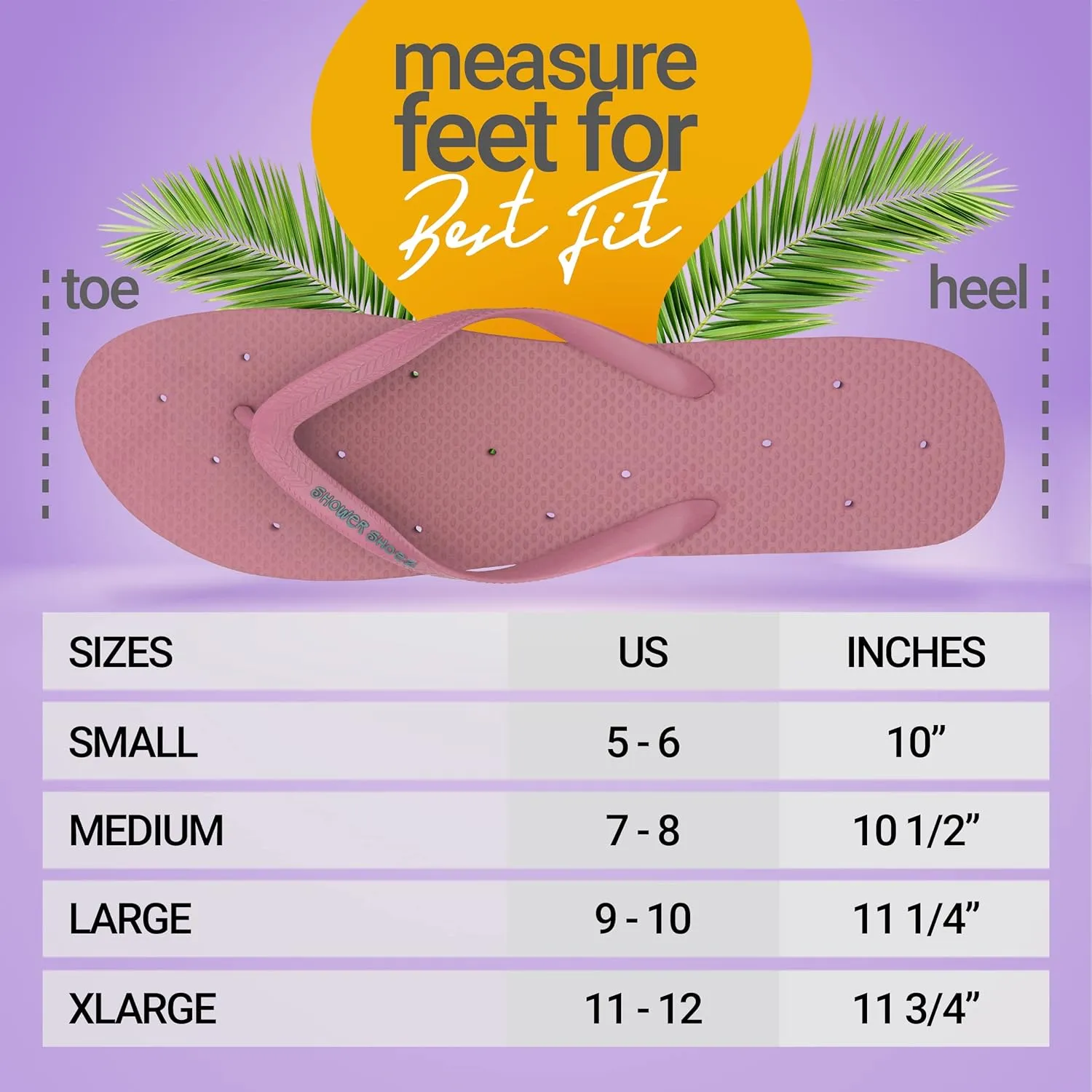 Shower Shoez Women's Non-Slip Pool Dorm Water Sandals Flip Flops