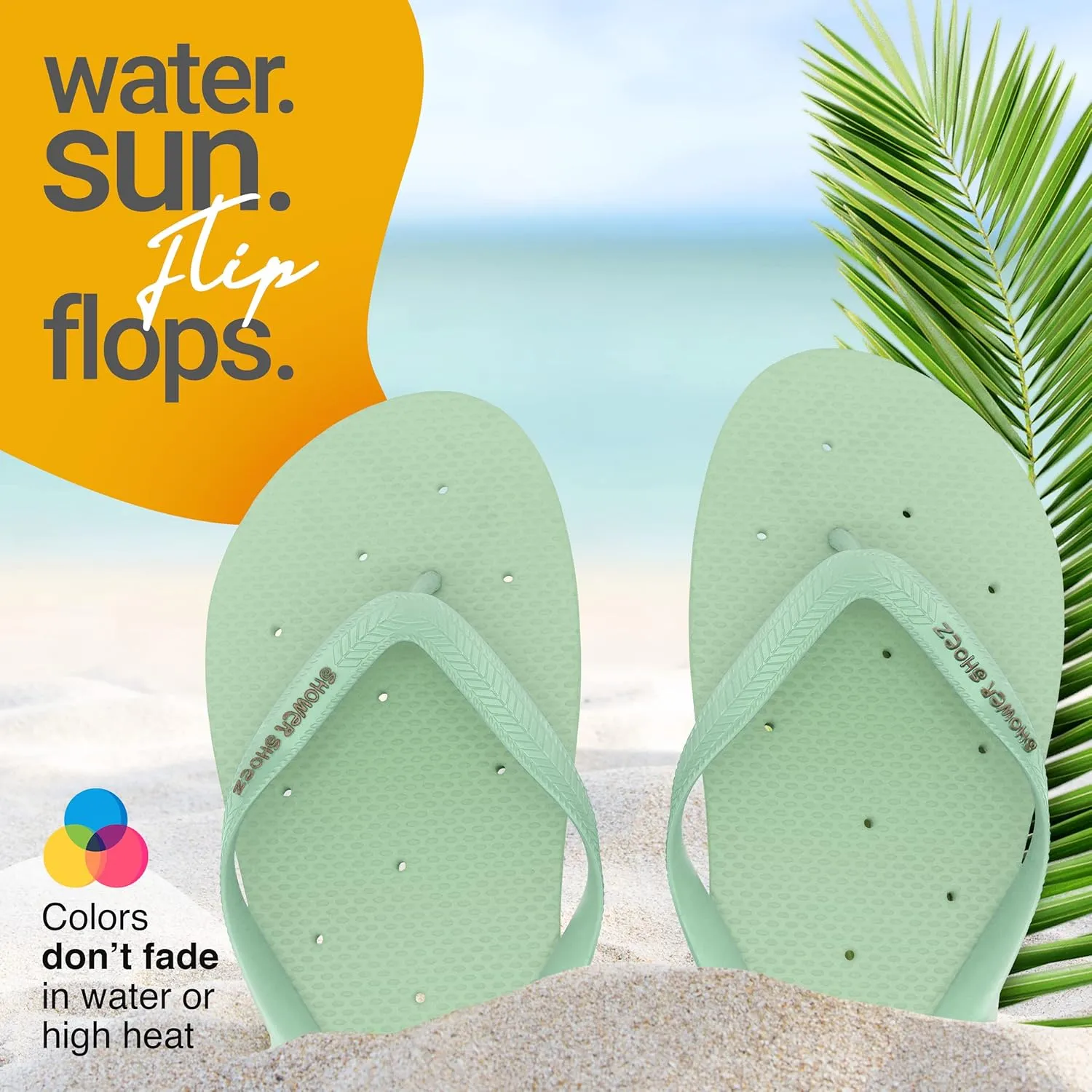 Shower Shoez Women's Non-Slip Pool Dorm Water Sandals Flip Flops
