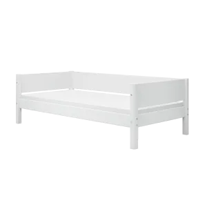 Single Bed with Safety Rail, 90x200 cm, White