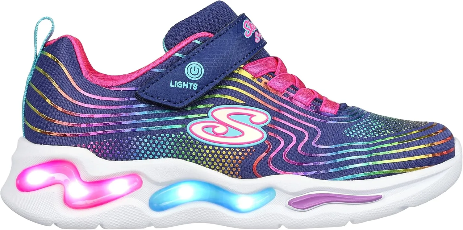 Skechers Girl's, S Lights: Wavy Beams Sneaker - Toddler