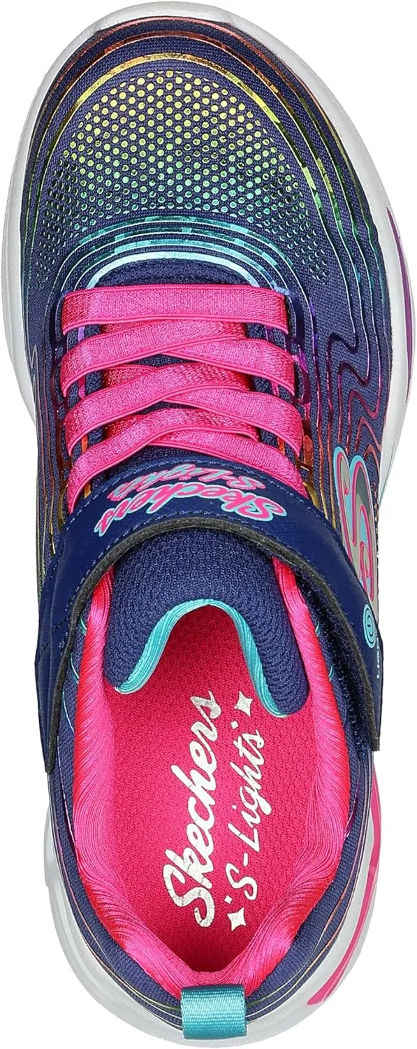 Skechers Girl's, S Lights: Wavy Beams Sneaker - Toddler