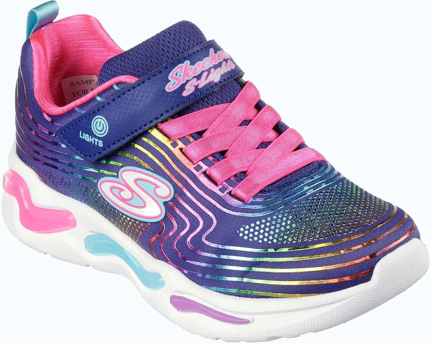 Skechers Girl's, S Lights: Wavy Beams Sneaker - Toddler
