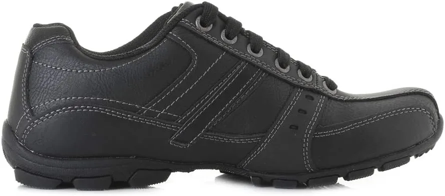 Skechers Marter Men's Life Change Lightweight Leather Trainers Brown