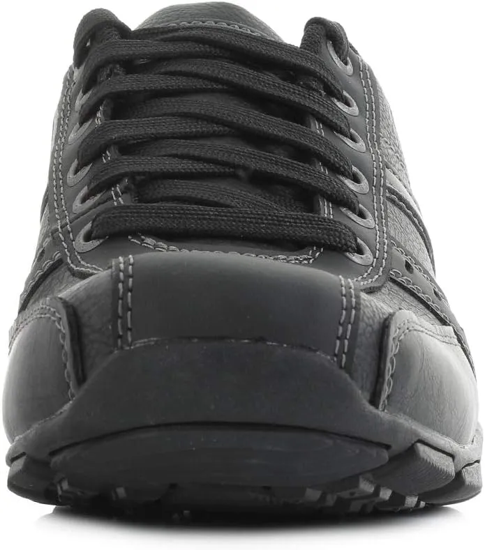 Skechers Marter Men's Life Change Lightweight Leather Trainers Brown