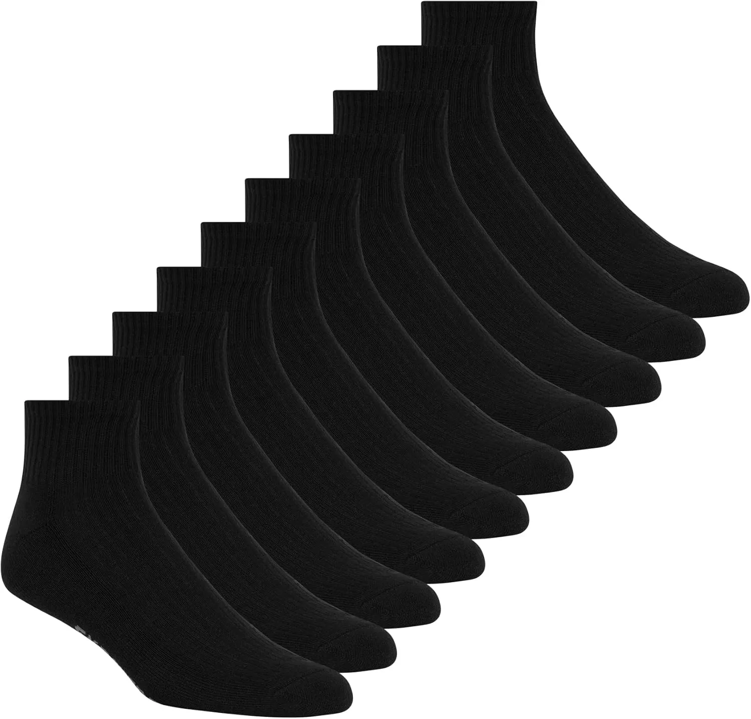 Skechers Men's 10 Pack Cushioned Quarter Crew Socks