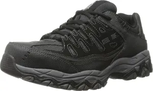 Skechers Men's Cankton Steel Toe Construction Shoe – Electrical Hazard Rated, Memory Foam, Black/Charcoal, 11 Wide