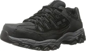 Skechers Men's Cankton Steel Toe Construction Shoe – Electrical Hazard Rated, Memory Foam, Black/Charcoal, 8 Wide