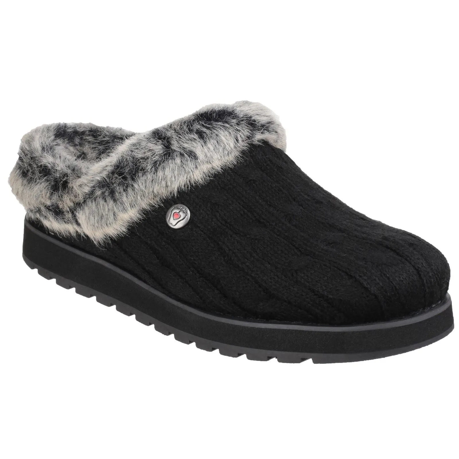 Skechers Women's Keepsakes Ice Angel Mule Slipper in Black