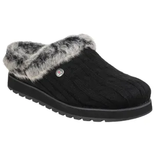Skechers Women's Keepsakes Ice Angel Mule Slipper in Black