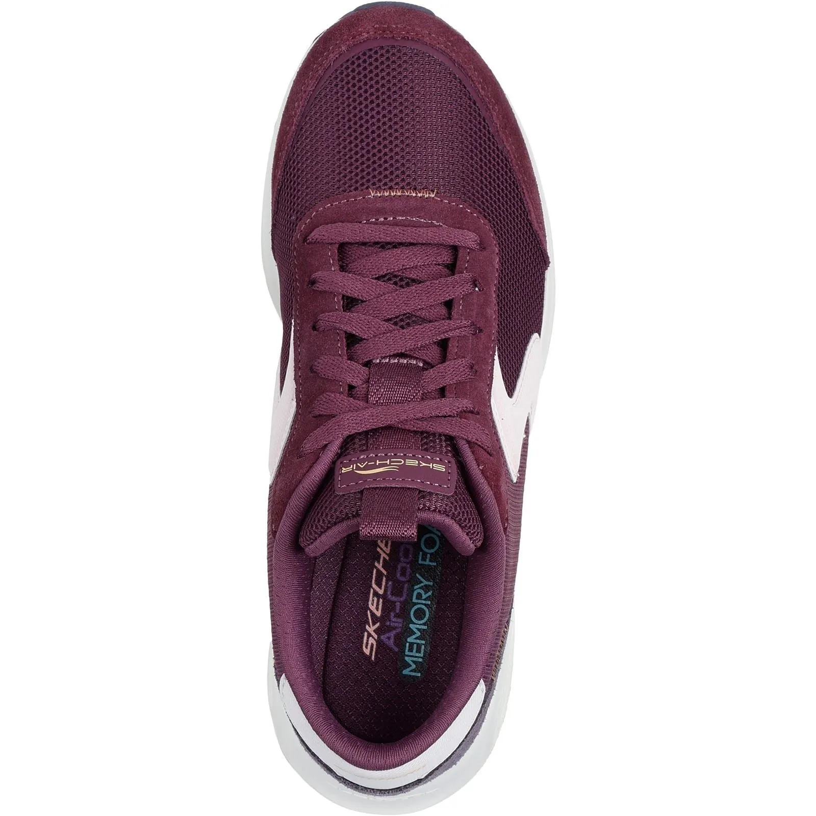 Skechers Women's Skech-Air Court Air Wave Trainers in Burgundy/Multi
