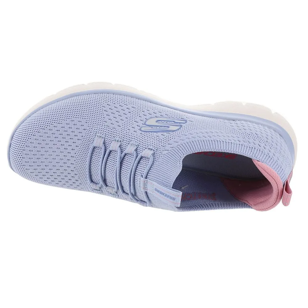 Skechers Women's, Summits - Artistry Chic Sneaker 8.5 Light Blue/Multi=lbmt
