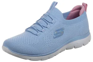 Skechers Women's, Summits - Artistry Chic Sneaker 8.5 Light Blue/Multi=lbmt