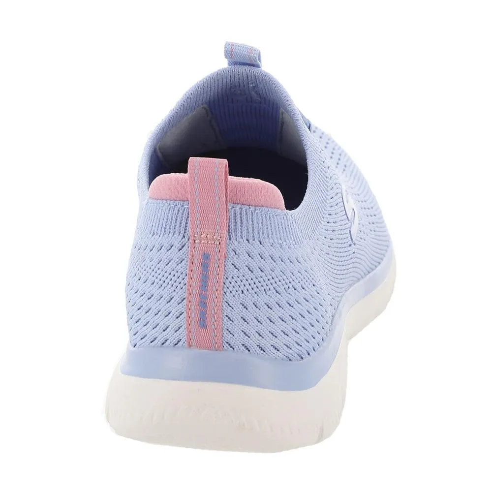 Skechers Women's, Summits - Artistry Chic Sneaker 8.5 Light Blue/Multi=lbmt