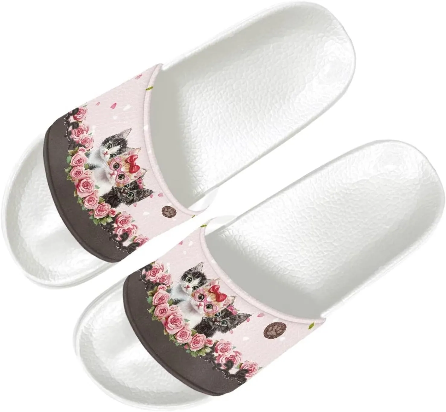 Slide Sandals Open Toe Shower Slipper Non-Slip EVA House Shoes for Women