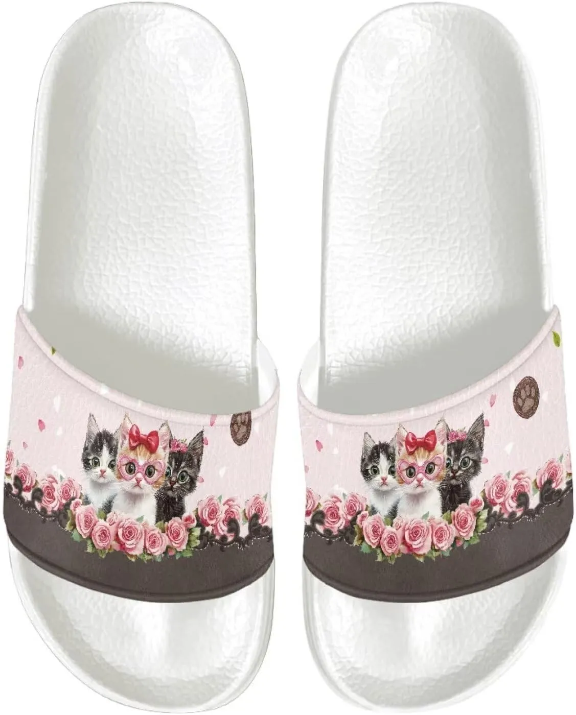 Slide Sandals Open Toe Shower Slipper Non-Slip EVA House Shoes for Women