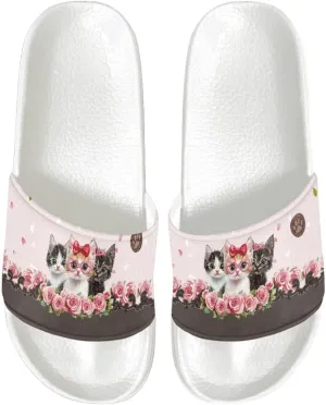 Slide Sandals Open Toe Shower Slipper Non-Slip EVA House Shoes for Women