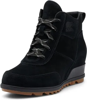 Sorel Women's Evie Sport Lace Bootie — Waterproof Suede & Leather — Wedge Ankle Sneaker — Booties