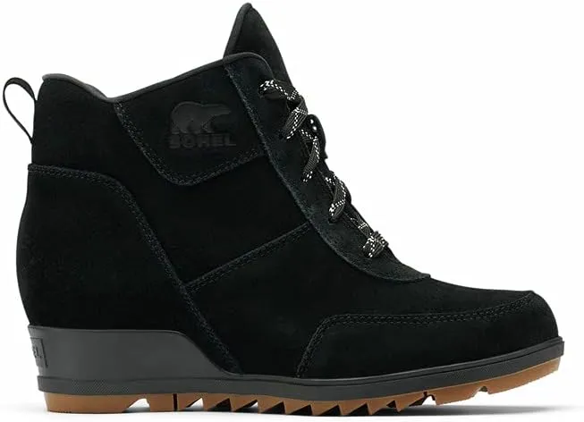 Sorel Women's Evie Sport Lace Bootie — Waterproof Suede & Leather — Wedge Ankle Sneaker — Booties