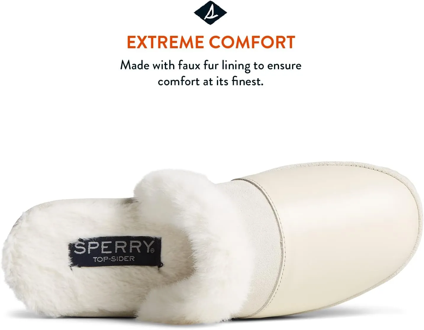 Sperry Women’s Cape May Mule Slipper - Cow Suede Slippers Featuring Full-Grain Leather Upper, Rubber Outsole, and Faux Fur Lining