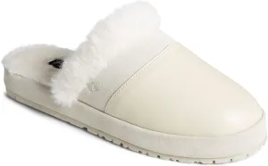 Sperry Women’s Cape May Mule Slipper - Cow Suede Slippers Featuring Full-Grain Leather Upper, Rubber Outsole, and Faux Fur Lining