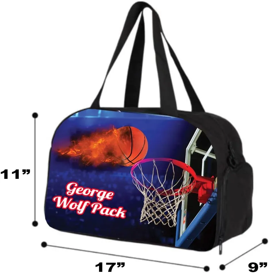 Sport Gym Duffel Bag Personalized Customized - Basketball