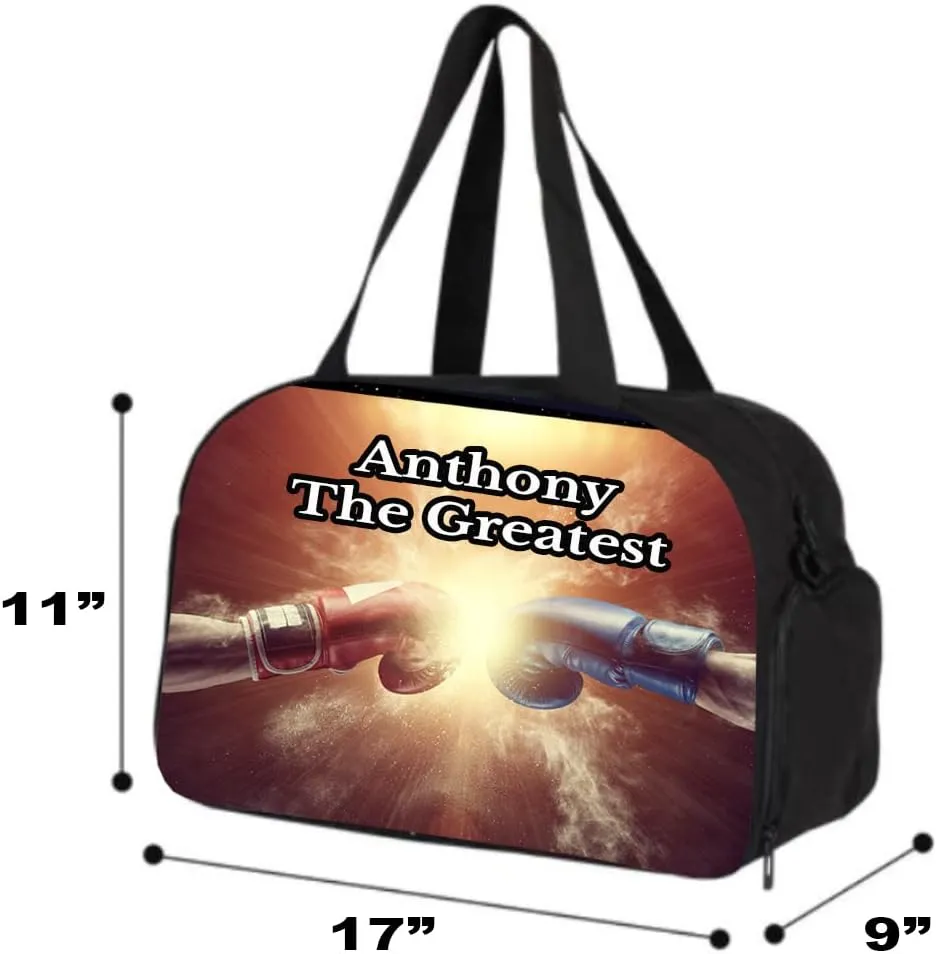 Sport Gym Duffel Bag Personalized Customized - Boxing Punch
