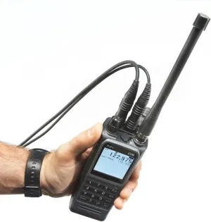 Sporty's PJ2  COM Aviation Handheld Radio with Easy-to-Read Oversized Screen