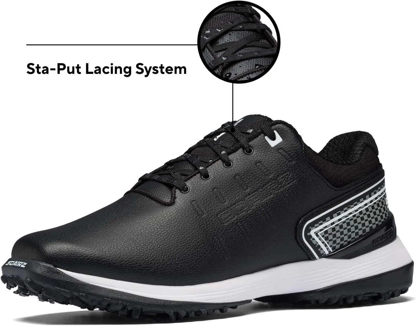 SQAIRZ Speed ProS2 Men's Athletic Golf Shoes, Designed for Balance & Performance, Replaceable Spikes, Waterproof