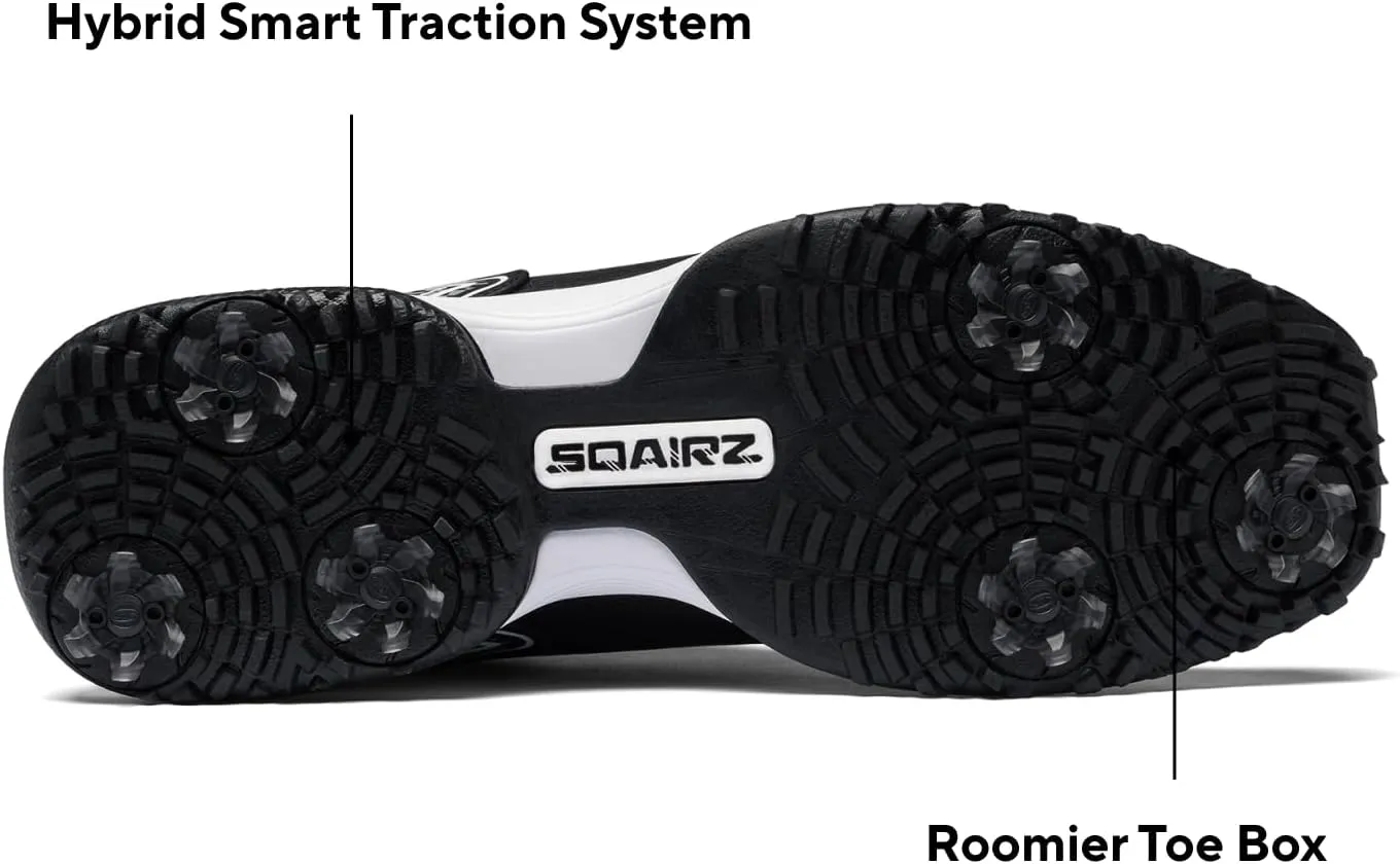 SQAIRZ Speed ProS2 Men's Athletic Golf Shoes, Designed for Balance & Performance, Replaceable Spikes, Waterproof