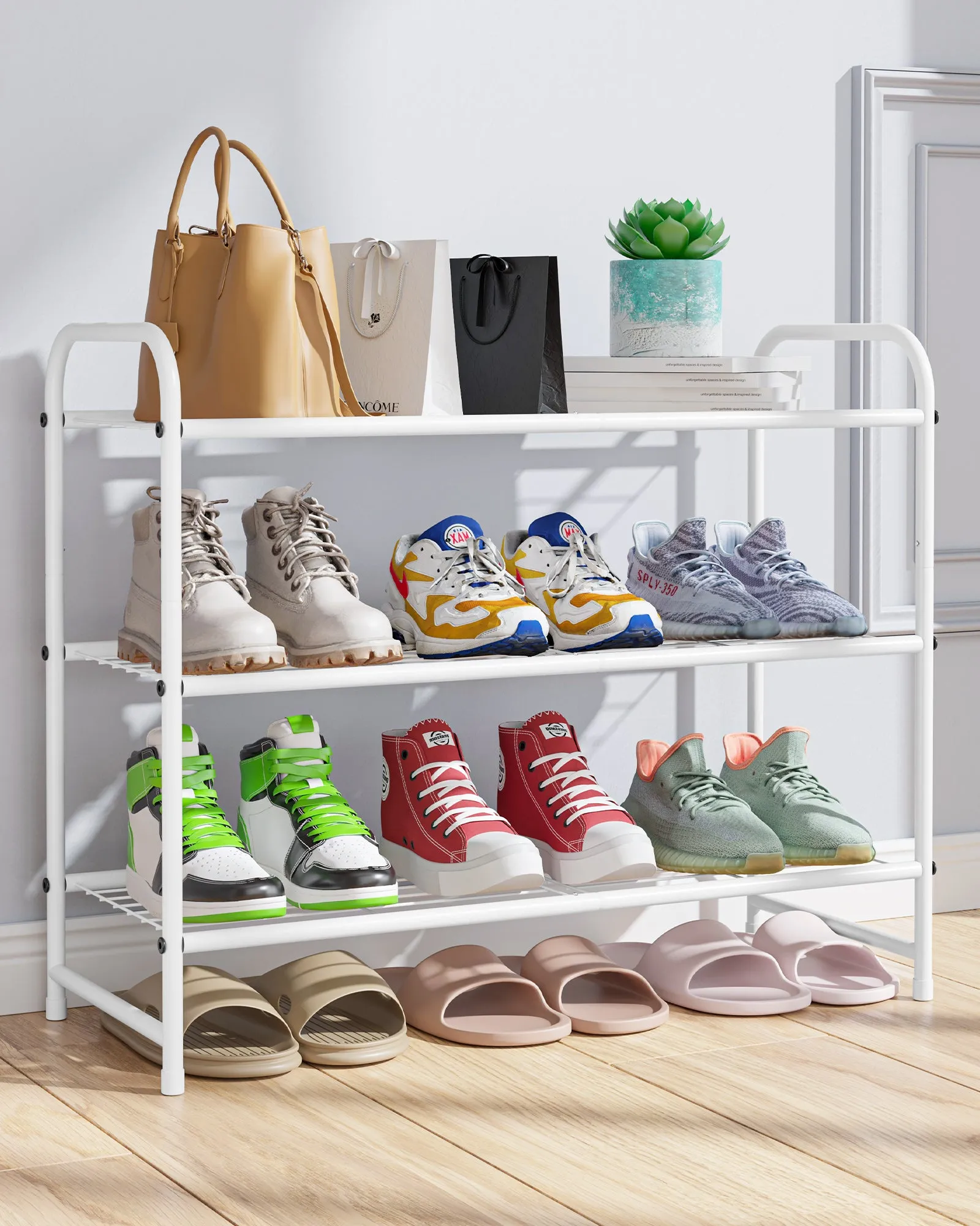 Stainless Steel Shoe Organizer, Sturdy Shoe Rack