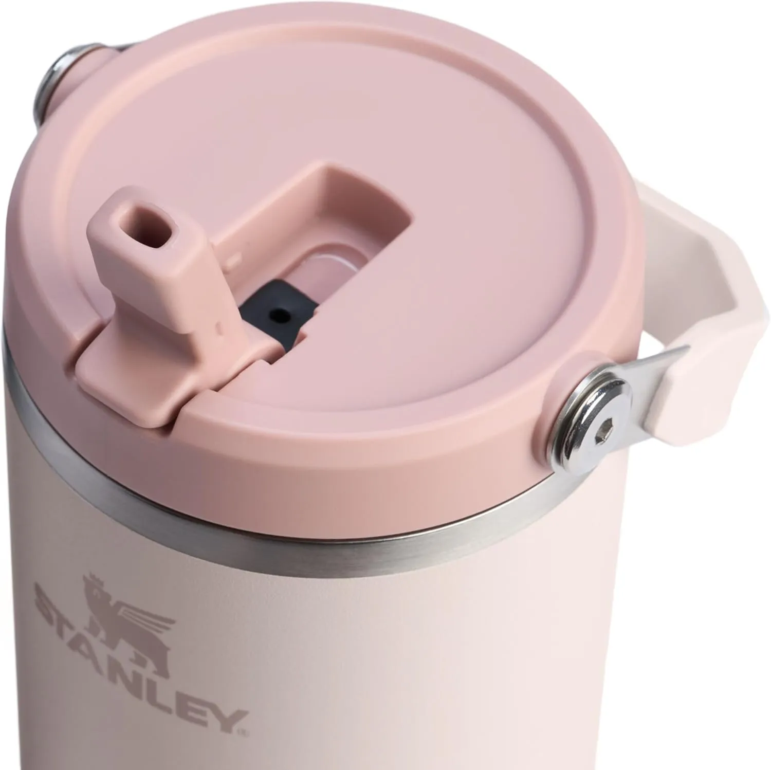 Stanley IceFlow 2.0 Flip Straw Tumbler with Handle 40 oz | Twist On Lid and Flip Up Straw | Leak Resistant Water Bottle | Insulated Stainless Steel | BPA-Free | Rose Quartz