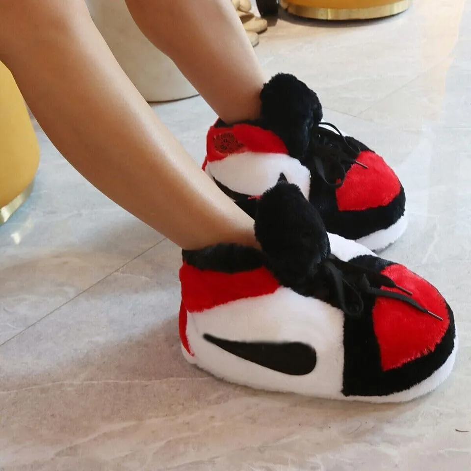 Stardust Gemstones Fluffy Warm Home Shoes for Men and Women Sneaker Slippers Comfy Kicks Winter Warm Plush Slippers Fleece Lined Sneakers Anti-skid Rubber Sole Fluffy Shoes