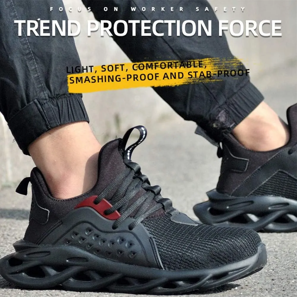 Steel Toe Safety Shoes for Men Women Work Sneakers Breathable Lightweight Industrial & Construction Shoe