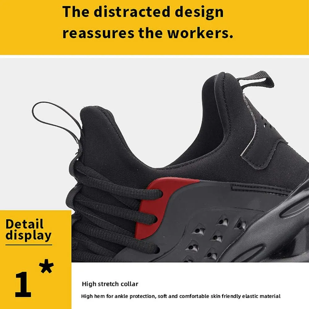 Steel Toe Safety Shoes for Men Women Work Sneakers Breathable Lightweight Industrial & Construction Shoe