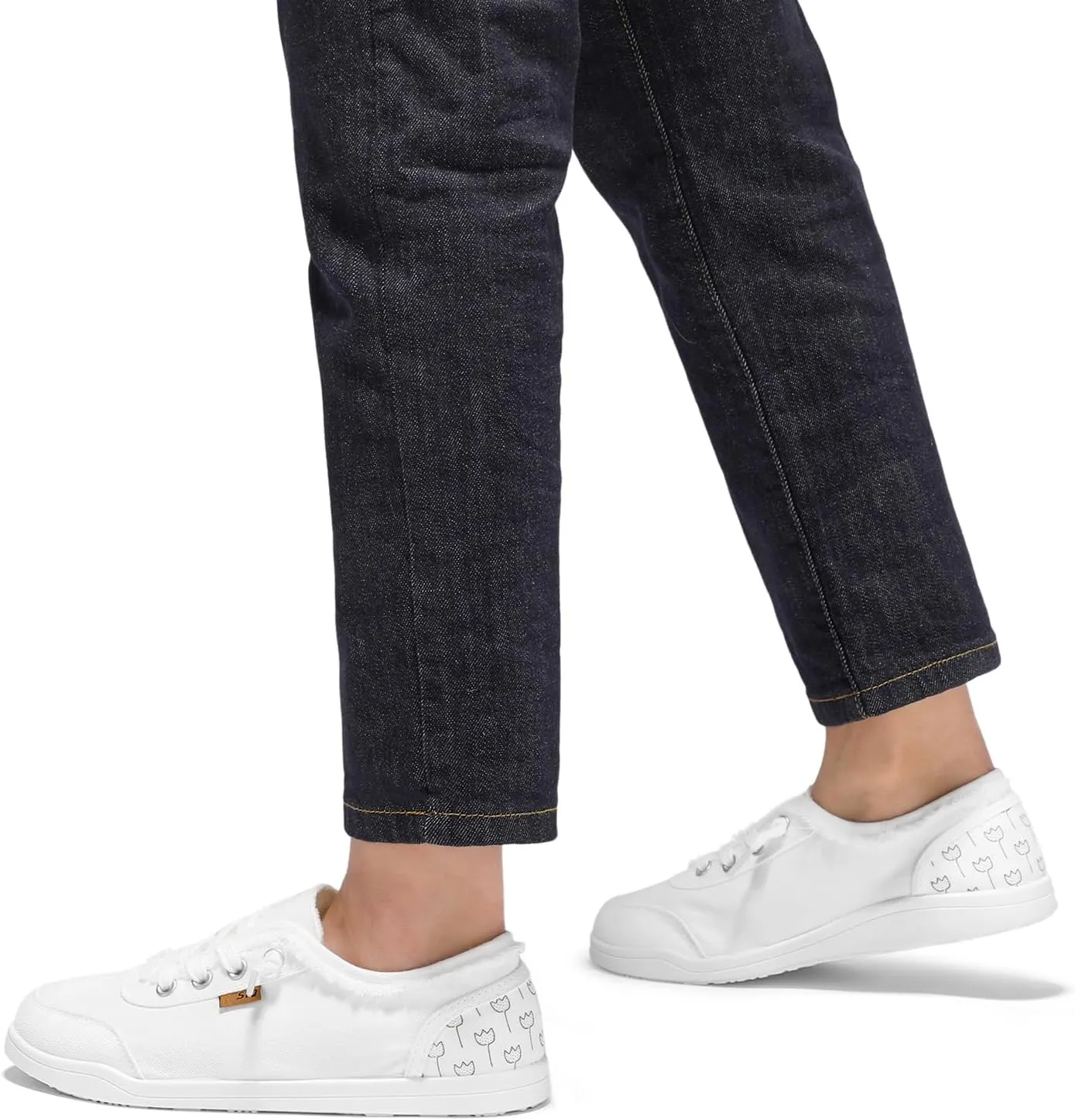 STQ Women Slip On Shoeswith Orthopedic Insole Low Top Classic Fashion Canvas Sneakers | Plantar Fasciitis Shoes