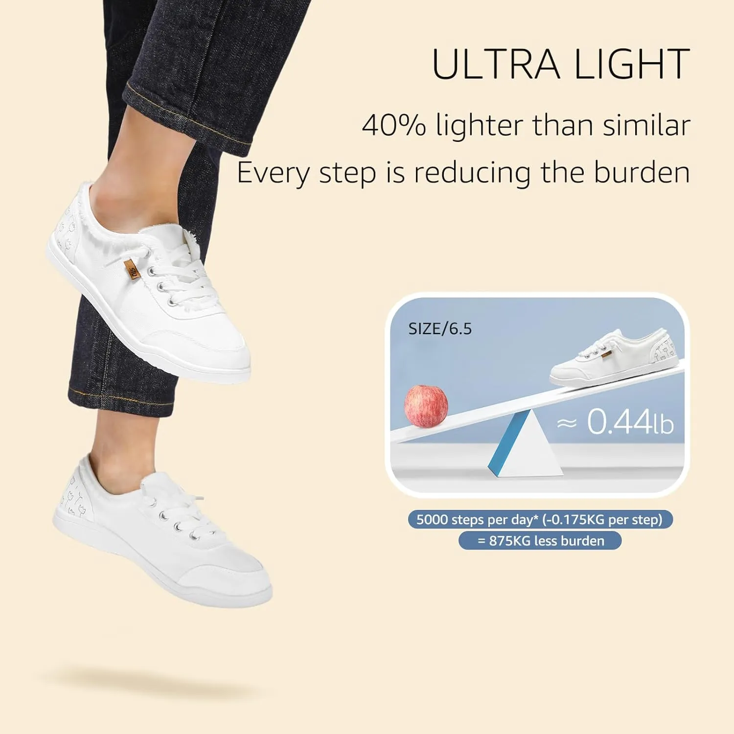 STQ Women Slip On Shoeswith Orthopedic Insole Low Top Classic Fashion Canvas Sneakers | Plantar Fasciitis Shoes