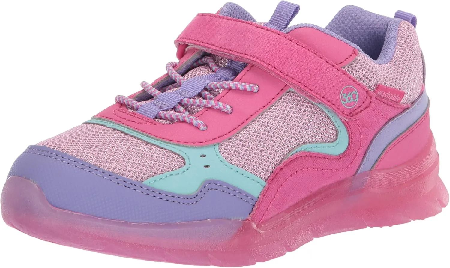 Stride Rite Girl's Marcel Anti-Microbial Dual Width Insole Lighted Athletic Sneaker