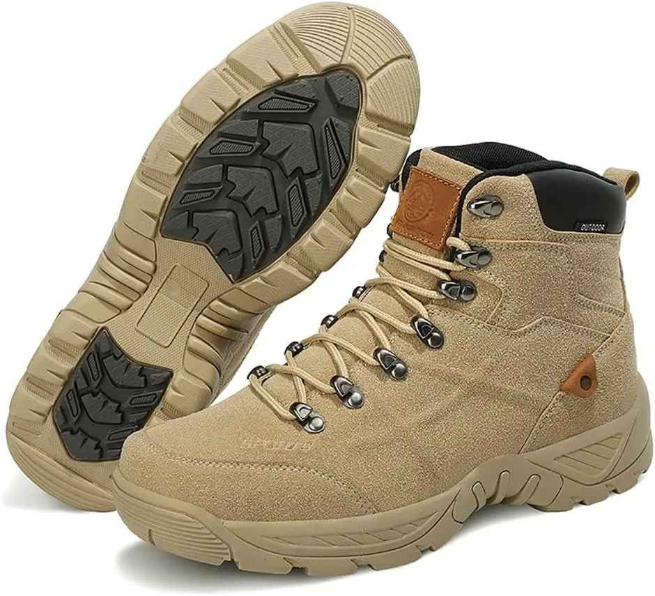 Succttssful Men's Breathable Hiking Trekking Boots for Outdoor - Comfortable Backpacking Boots for Traveler