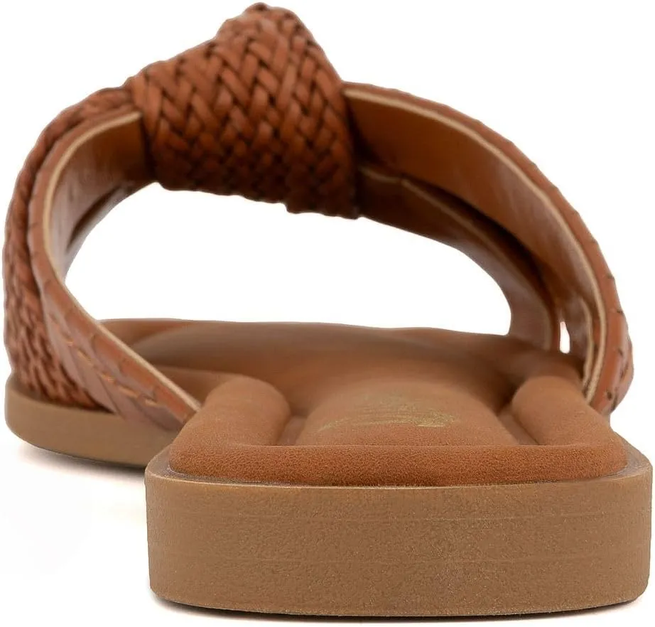 Sugar Women's Slide Sandals – Stylish Slip-On Flats for Casual, Dressy, Beach, or Pool Wear