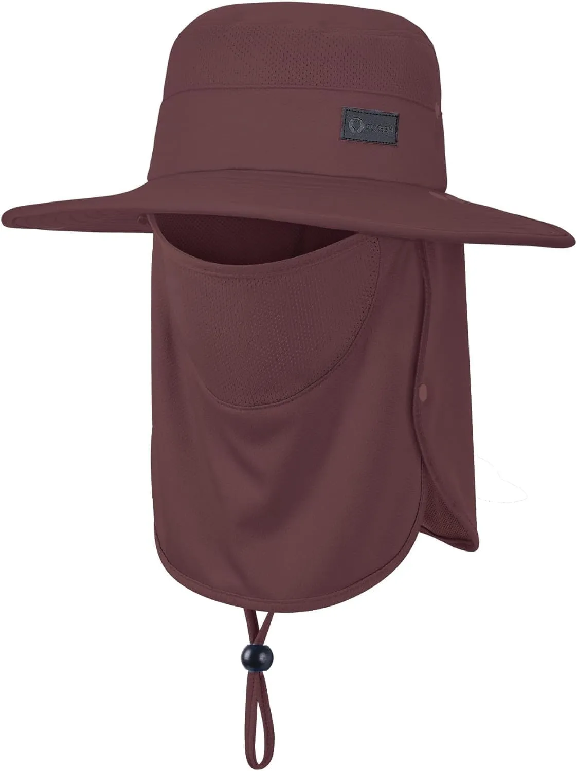 Sukeen Fishing Hat for Men Women, Wide Brim Outdoor UPF 50  Sun Protection with Detachable Neck Flap and Face Mask