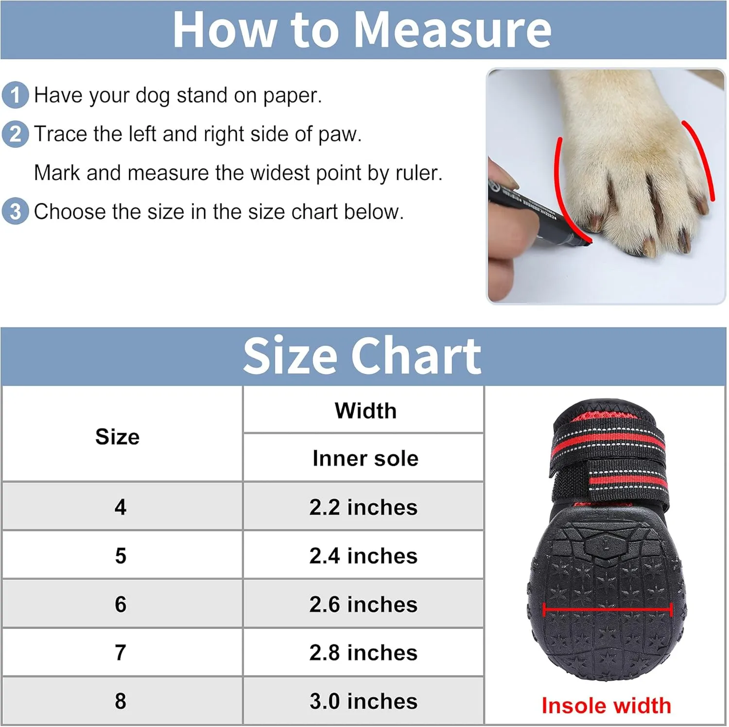 Summer Breathable Dog Boot Reflective Strap Rugged Nonslip Sole for Hot Pavement