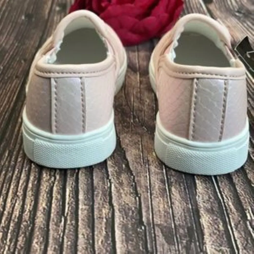 Tahari Light Pastel Pink Snaine-T Kids Slip-on Sneakers