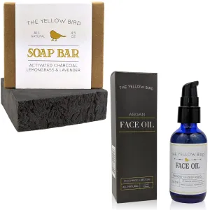 The Yellow Bird Activated Charcoal Soap & Argan Face Oil