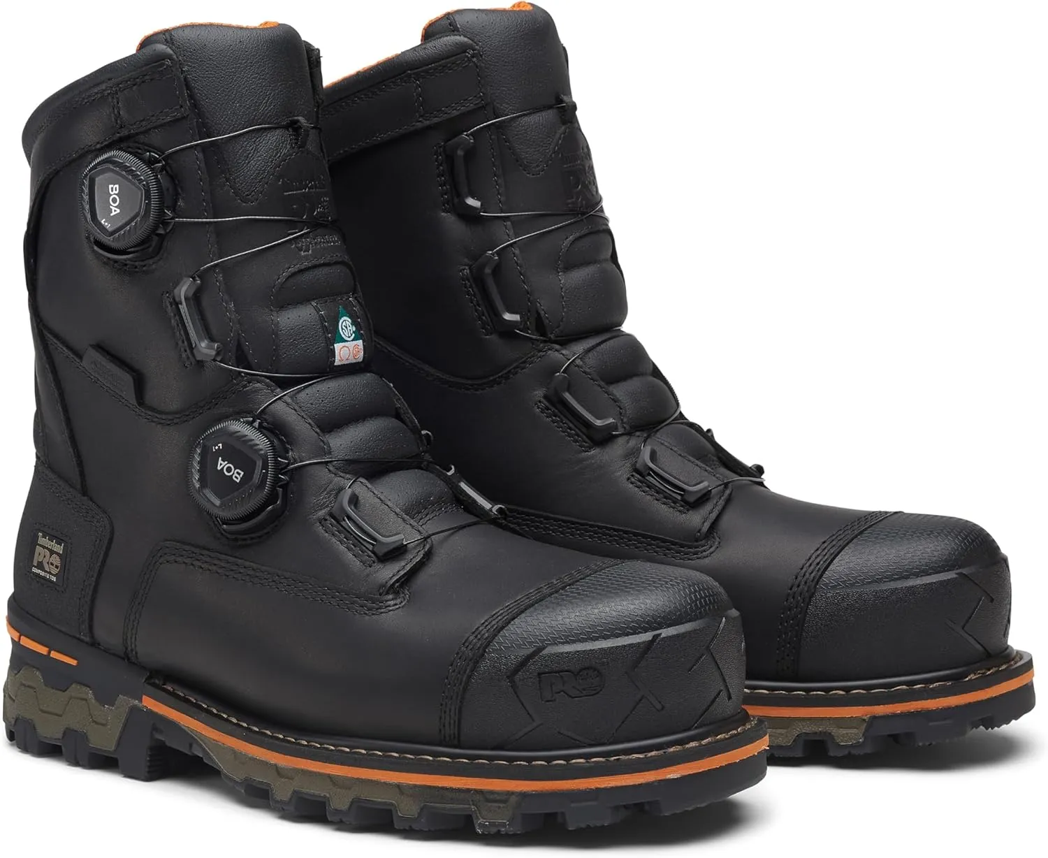 Timberland PRO Men's Boondock Boa 8 Inch Composite Safety Toe Waterproof Puncture Resistant Industrial Work Boot