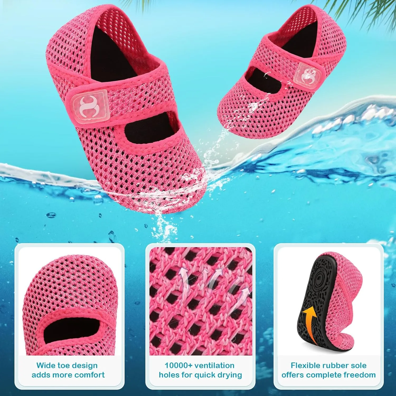 Toddler Water Shoes Baby Boy Girl Beach Swim Shoes Quick Dry Barefoot Socks Shoes Summer Slide Sandals