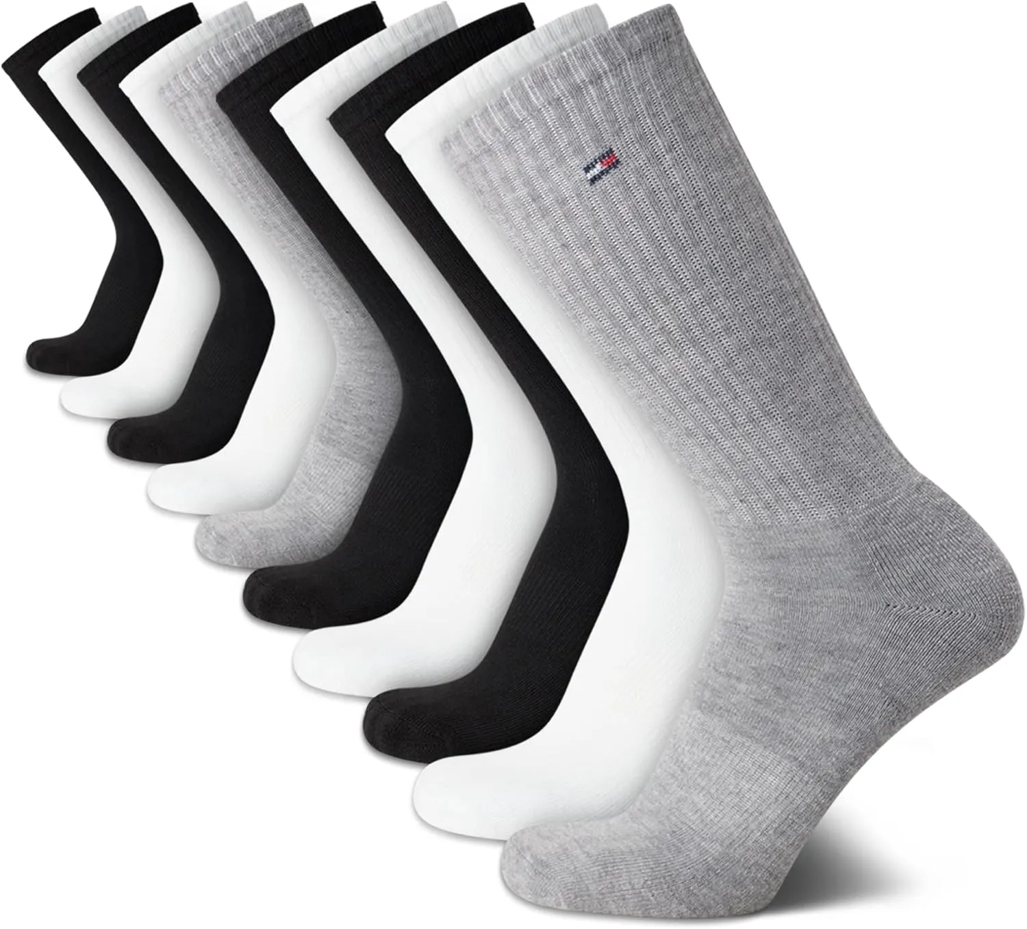 Tommy Hilfiger Men's Athletic Socks - Cushioned Crew Socks (10 Pack)