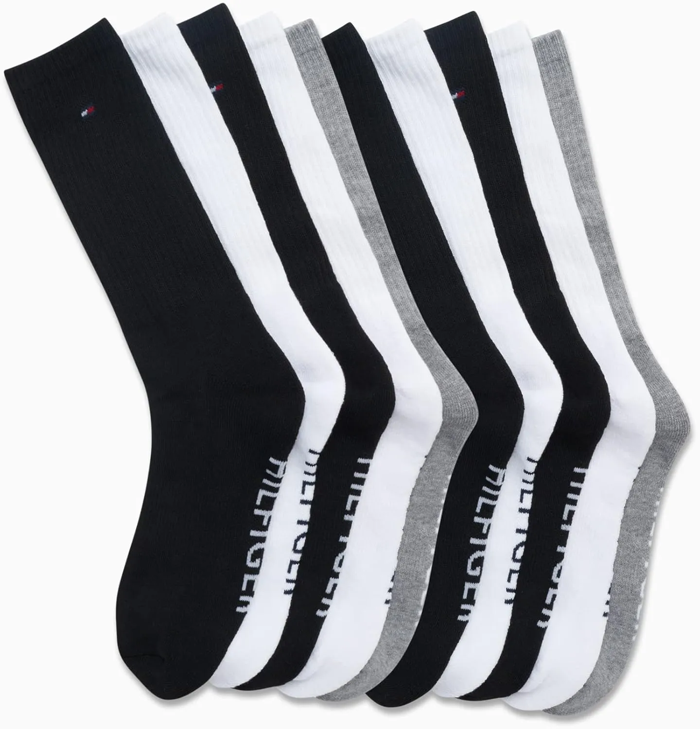 Tommy Hilfiger Men's Athletic Socks - Cushioned Crew Socks (10 Pack)
